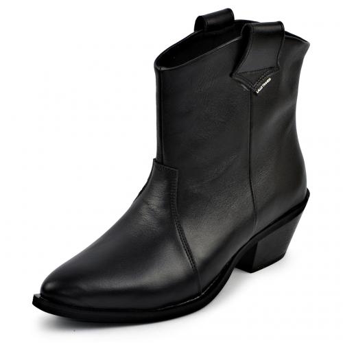  Ботинок Козаки черная кожа 