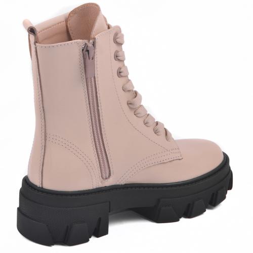 Ботинок Афина бежевая кожа д