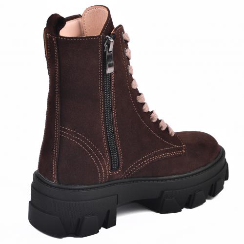 Ботинок Афина коричневый замш д