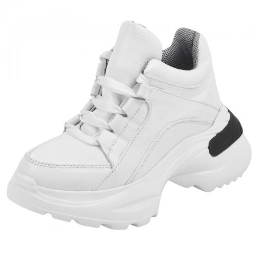 Ботинок Роуз белая кожа д