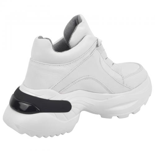 Ботинок Роуз белая кожа д