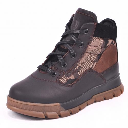 Ботинок Скипер коричневый мат милитари