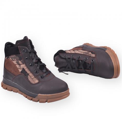 Ботинок Скипер коричневый мат милитари