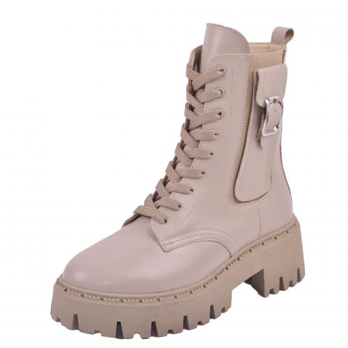 Ботинок Агата бежевая кожа д