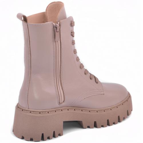 Ботинок Агата бежевая кожа д