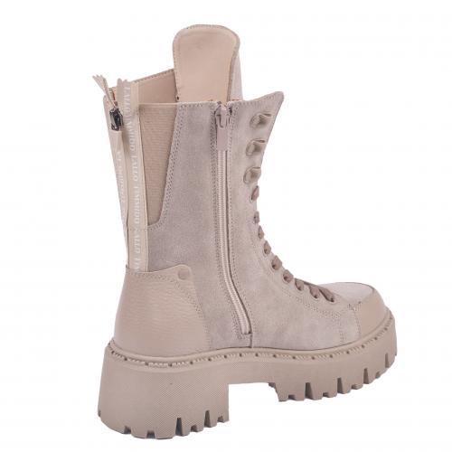 Ботинок Бона бежевый флотар замш д