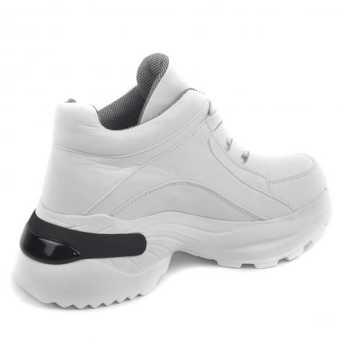 Ботинок Роуз белая кожа