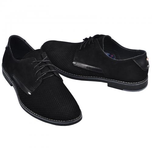 Соло черный нубук перфорация