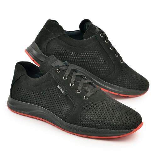 Булет черный нубук перфорация