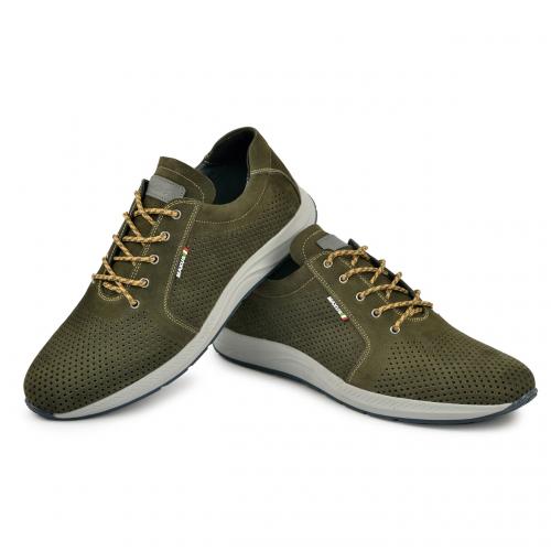 Булет хаки нубук перфорация