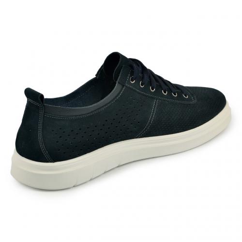 Инди синий нубук перфорация