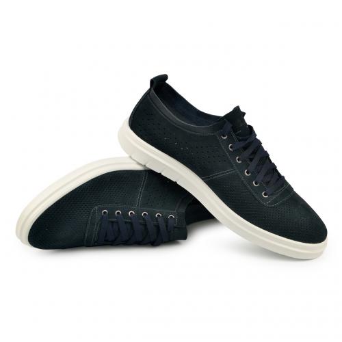 Инди синий нубук перфорация